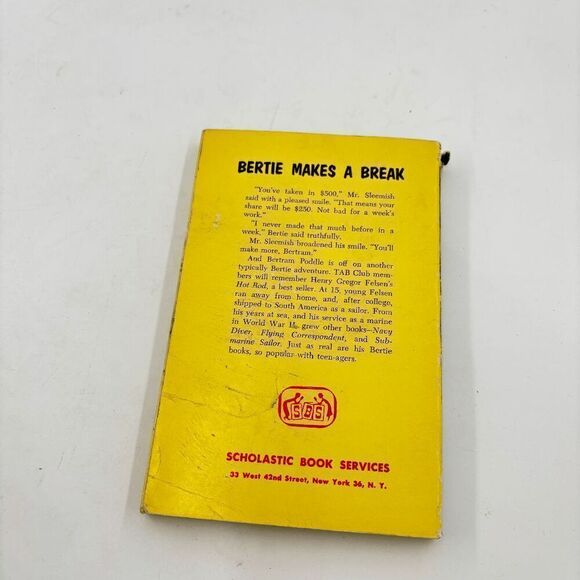 (1963) BERTIE MAKES A BREAK: HENRY G FELSEN/ Vintage PB 5th printing - Picture 3 of 6